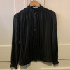 Blouse Lanvin vintage rayures soie TS