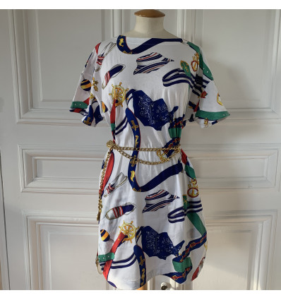 Robe tee-shirt vintage Oleg Cassini T38