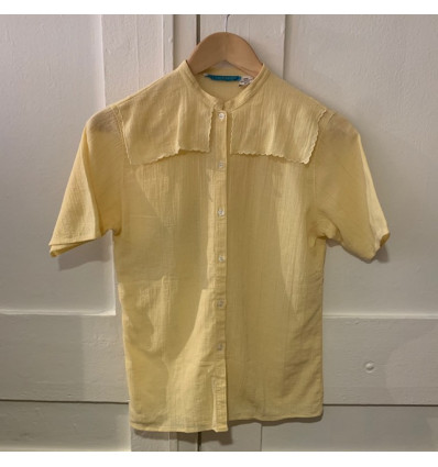 Blouse Cacharel vintage retro jaune TS