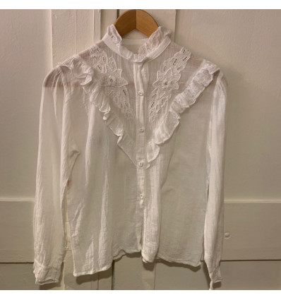 Blouse indienne vintage dentelle boheme TS