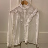 Blouse indienne vintage dentelle boheme TS