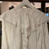 Blouse vintage dentelle frou frou TS