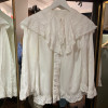 Blouse vintage dentelle frou frou TS
