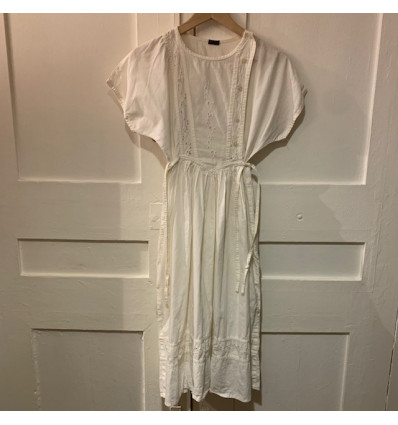 Robe coton vintage dentelle TS