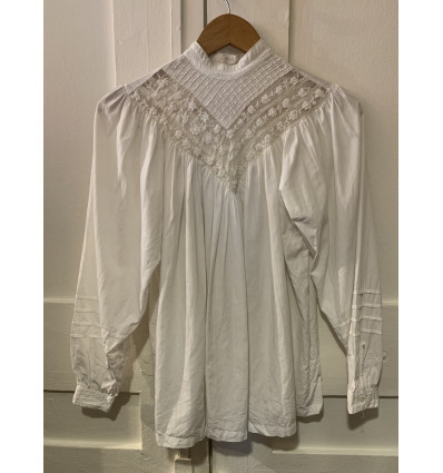 Blouse Rene derhy vintage indienne perlée TS