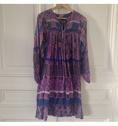 Robe indienne vintage lurex TS