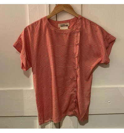 Blouse Georges Rech vintage rayures soie T38