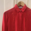 Blouse Emmanuelle Khanh vintage soie framboise TM/L