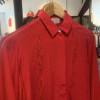 Blouse Emmanuelle Khanh vintage soie framboise TM/L