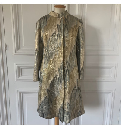 Manteau vintage lamé argent et or TU/M