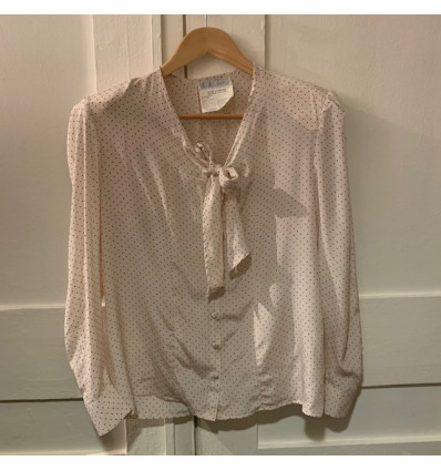 Blouse Emmanuelle Khanh vintage pois TM