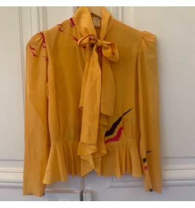 Blouse vintage soie frou frou TS