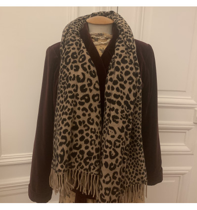 Maxi étole Sonia Rykiel leopard