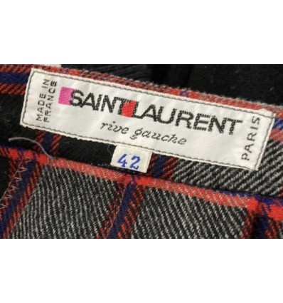 Jupe écossaise Saint-Laurent vintage TL/40/42