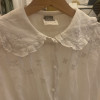 Blouse Emmanuelle Khanh vintage col Claudine