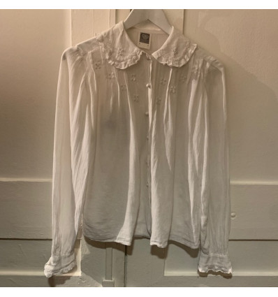 Blouse Emmanuelle Khanh vintage col Claudine