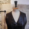 Gilet sans manches en cuir Hermès