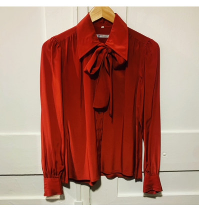 Blouse Saint-Laurent vintage lavallière TS