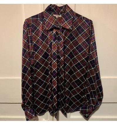 Blouse Saint-Laurent vintage soie lavalliere T40