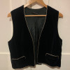 gilet sans manches velours lurex or