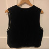 gilet sans manches velours lurex or