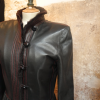 Manteau en cuir vintage Yves Saint-Laurent