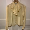 Blouse Emmanuelle Khanh vintage TS/M jaune