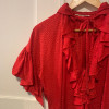 Blouse Saint-Laurent vintage soie rouge T38