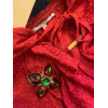 Blouse Saint-Laurent vintage soie rouge T38