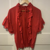 Blouse Saint-Laurent vintage soie rouge T38