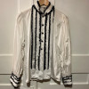 Blouse Saint-Laurent vintage dentelle et coton T38