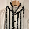 Blouse Saint-Laurent vintage dentelle et coton T38