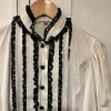 Blouse Saint-Laurent vintage dentelle et coton T38
