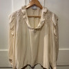 Blouse Emmanuelle Khanh vintage soie frou frou