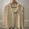Blouse Emmanuelle Khanh vintage soie frou frou