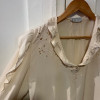 Blouse Emmanuelle Khanh vintage soie frou frou