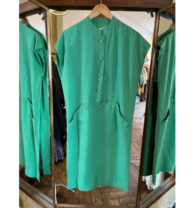 Robe Philippe Venet vintage menthe a l'eau TS/M