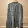 Blouse Saint-Laurent vintage soie T1 bleu ciel