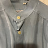 Blouse Saint-Laurent vintage soie T1 bleu ciel