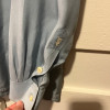 Blouse Saint-Laurent vintage soie T1 bleu ciel