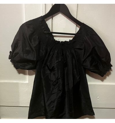 Blouse Kenzo vintage smockée noire TS