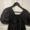 Blouse Kenzo vintage smockée noire TS