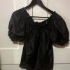 Blouse Kenzo vintage smockée noire TS
