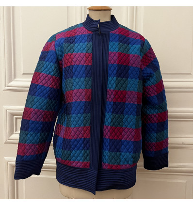 Veste matelassée graphique soie TM/L