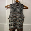 Pull col roulé sans manches Missoni vintage TS