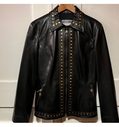 Veste simili cuir Moschino jeans clouté TL