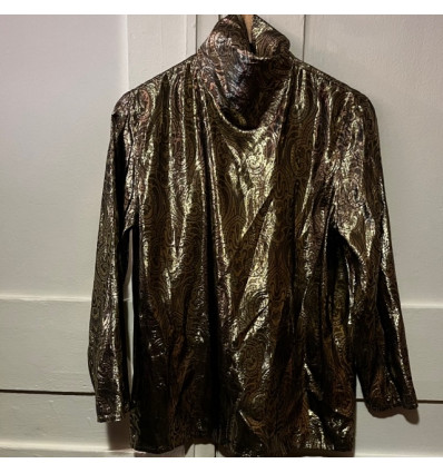 Blouse Guy Laroche vintage sopie lamée or