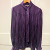 Blouse Saint-Laurent vintage lavallière violette T36