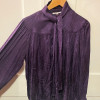 Blouse Saint-Laurent vintage lavallière violette T36