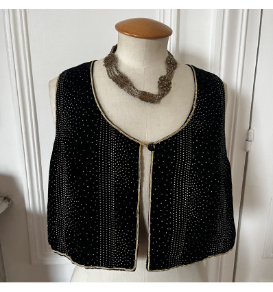 Gilet sans manches David Molho TS/M velours or